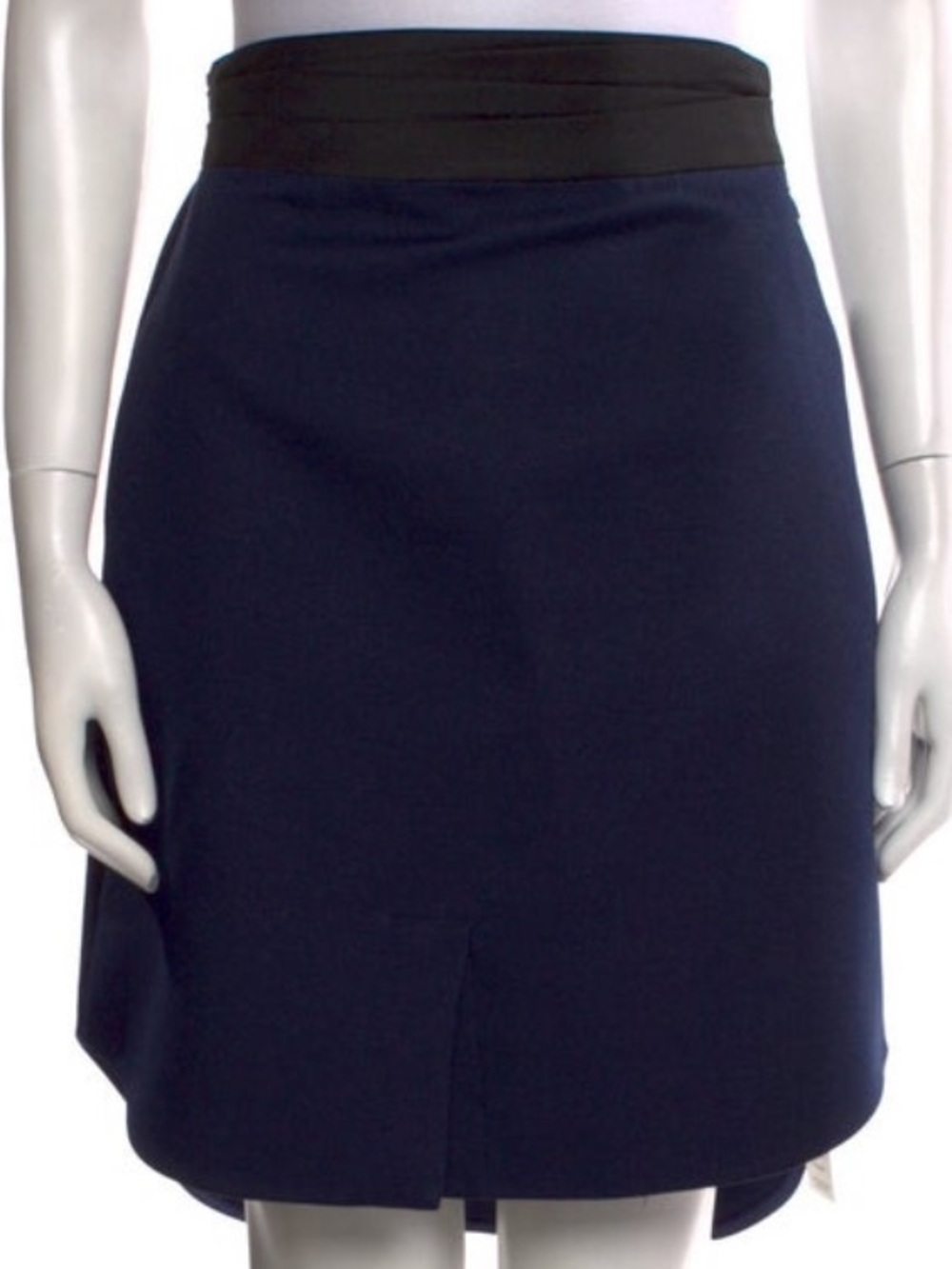 3.1 Phillip Lim Blue Wool Mini Skirt with Front Slit